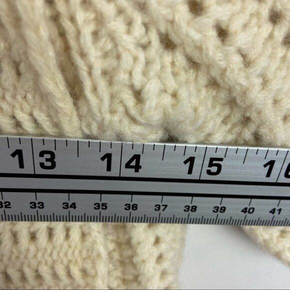 Anthropologie Cashmere Lambswool Short Sleeve Chunky Knit Cardigan Size Small S - Picture 11 of 14